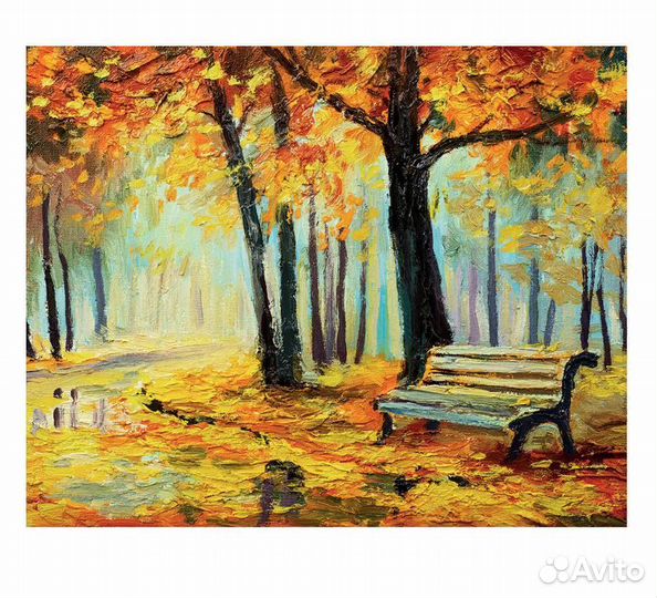 Холст на картоне с контуром 