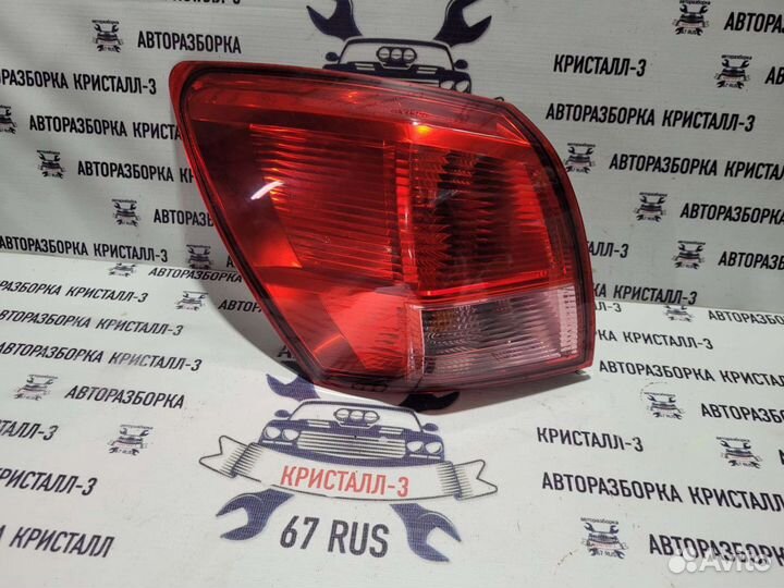 Фонарь левый nissan qashqai j10