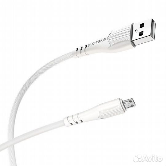 Кабель borofone microUSB BX-37 1m White