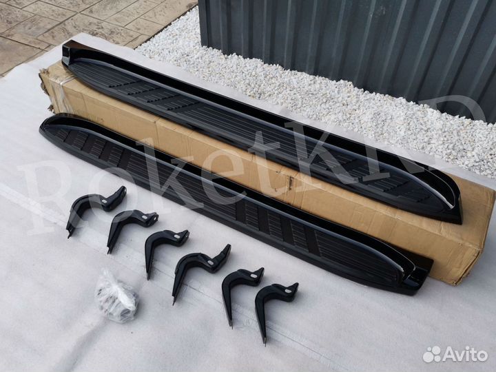 Подножки Toyota Land Cruiser Prado 120 black