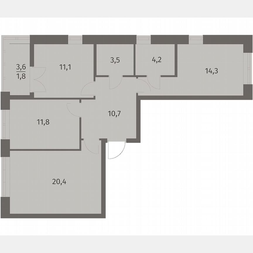 3-к. квартира, 77,7 м², 5/11 эт.