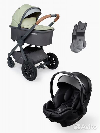 Коляска 3 в 1 Happy Baby Mommer Pro, Black Черный