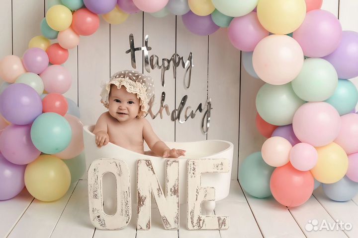 Фотосессия на 1-2 года (Крушение первого тортика)