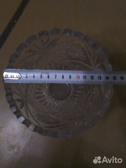 Крупная хрустальная ваза Богемия,Чехия