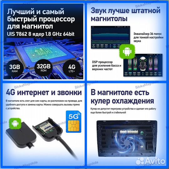 Магнитола Volkswagen universal (7 дюймов) 3/32GB