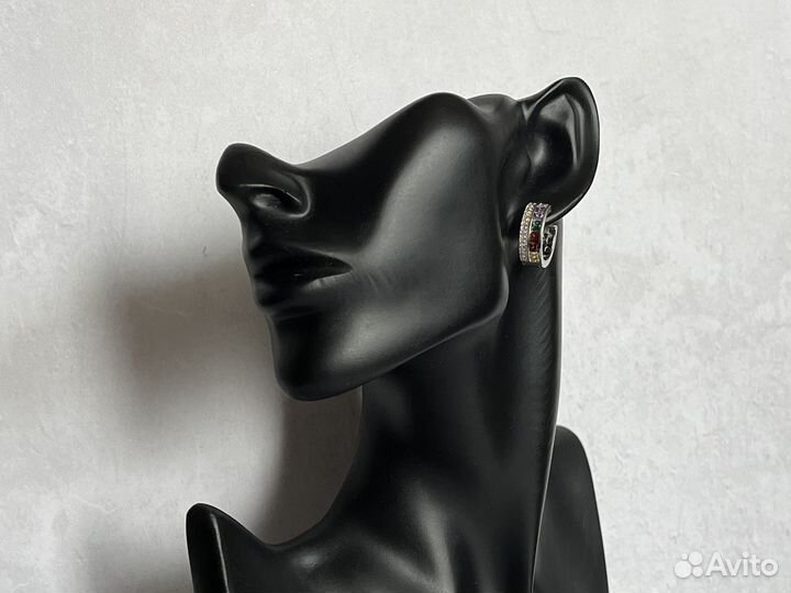 Серьги кольца стильные