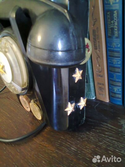 Телефон черный старинный карболитовый