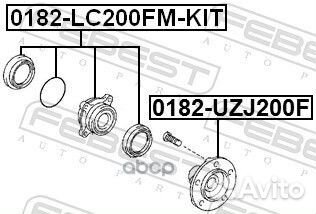 0182-LC200fmkit к-кт подшипника ступицы передне