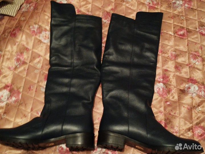 Сапоги осенние женские кожаные 37