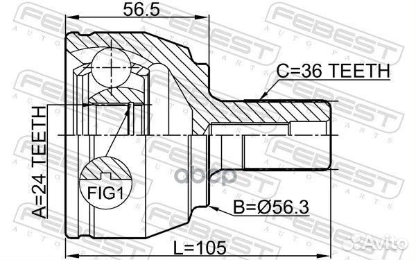 ШРУС внешний перед прав/лев ford focus CB4