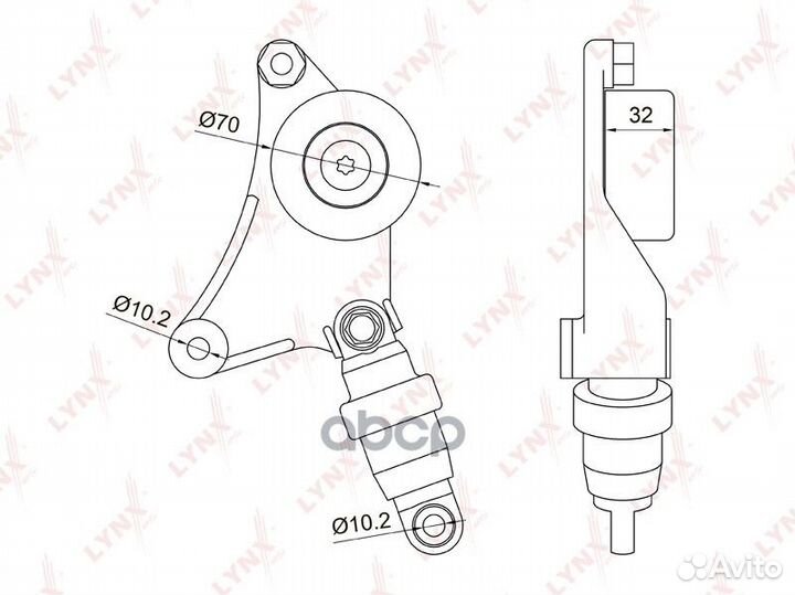 Натяжитель ремня toyota camry/avensis 01- 2.0-2.4