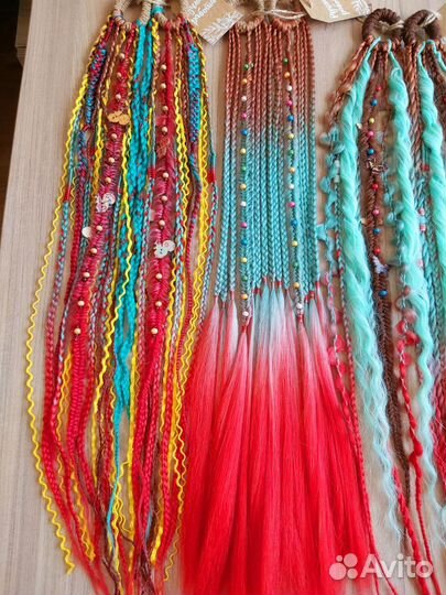 Косы на резинке. Афрорезинки