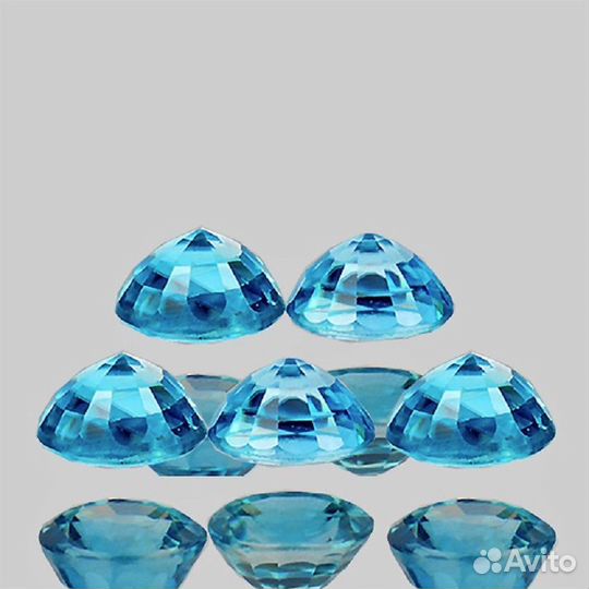 Циркон натуральный 2,64Ct 5х4мм 5шт VVS овал