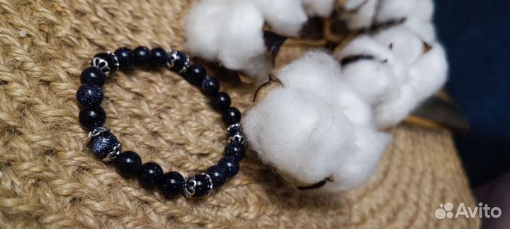 Браслет из авантюрина натуральный камень