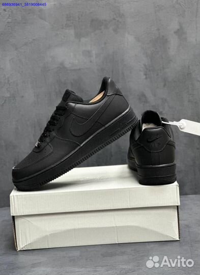 Кроссовки Nike force 1 черные мужские (Арт.24229)