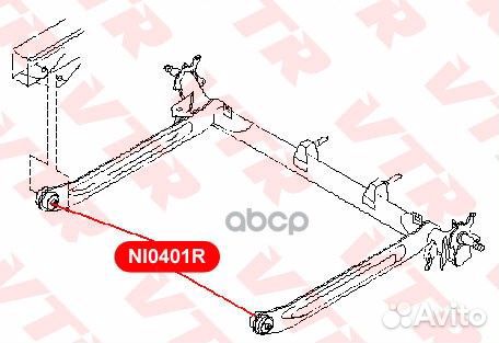 Сайлентблок балки задней подвески NI0401R VTR
