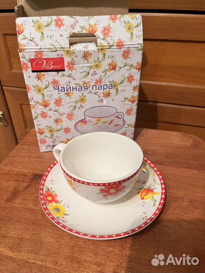 Чайная пара новая в коробке