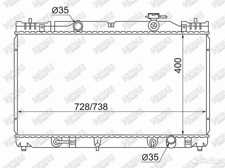 Тойота Камри ACV30 радиатор охлаждения двигателя