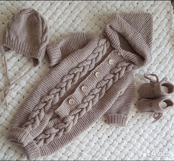 Вязанный комбинезон 62-74