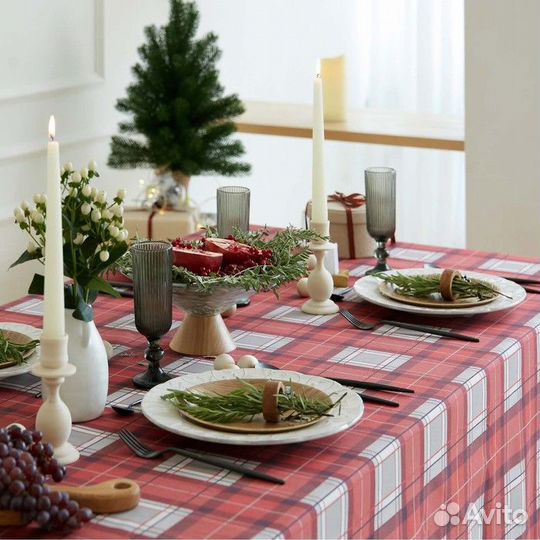 Скатерть Этель 'Уютное Рождество', 149х180 см, 100