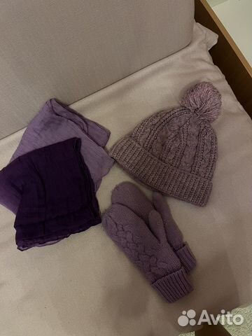 Шапка, шарф и варежки