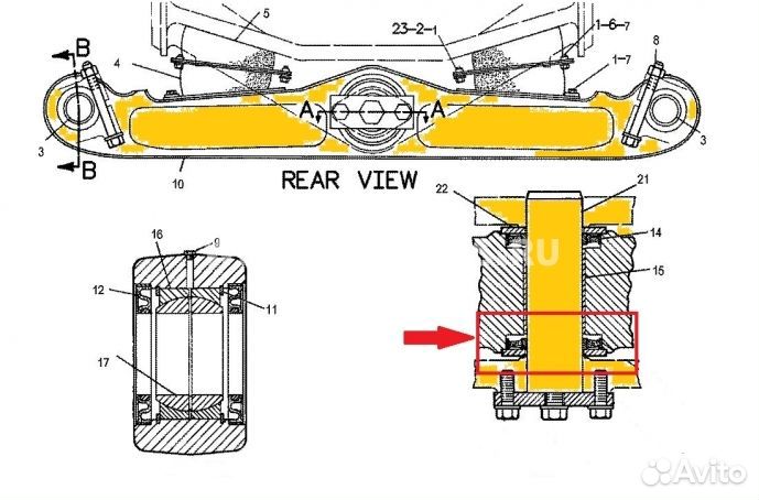 Балансирная балка 17A-50-00011 MAG D155A, D155A xz