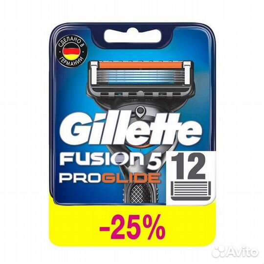 Сменные кассеты Gillette Fusion 5 Proglide, 12 шт