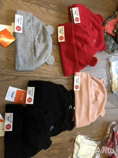 Шапки детские зимние с ушками button blue