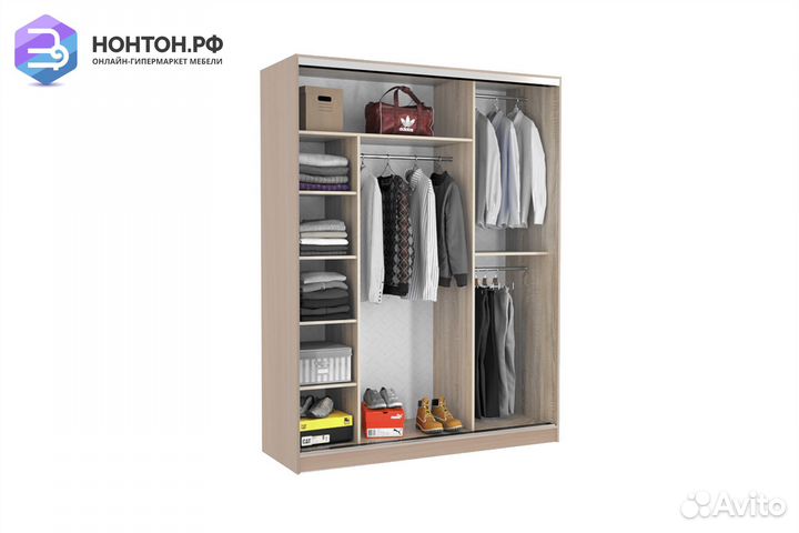 Шкаф-купе Бассо 5-600 дуб млечный