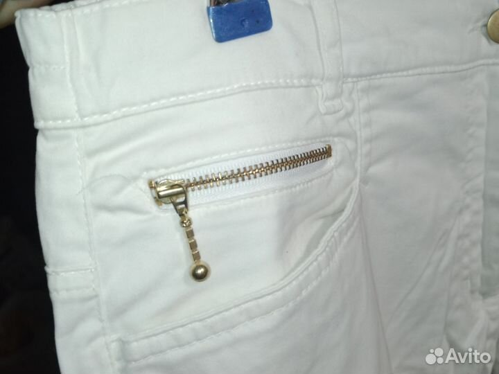Брюки джинсовые, белые, новые, 50 / 52 р