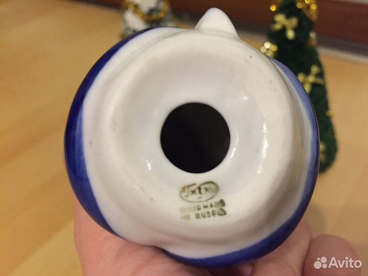 Дед мороз и снегурочка гжель