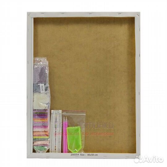 Алмазная мозаика 40x50 Три разноцветных котика