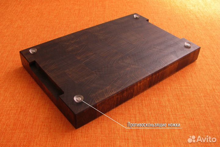 Торцевая разделочная доска из черного дуба