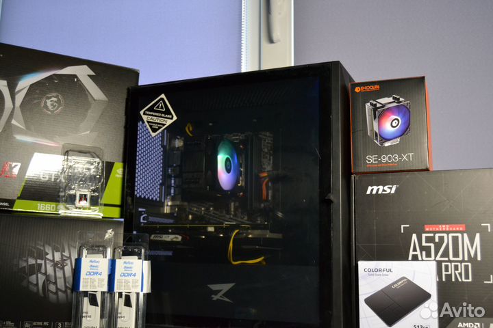 Игровой пк ryzen 5 5500 + 1660 super