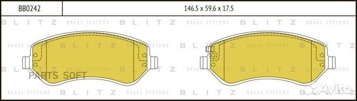 Колодки пер.chrysler voyager III 00/ dodge caravan III 00 Blitz / BB0242