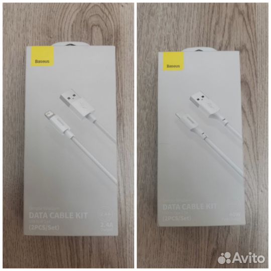 Кабели Baseus type-c, lightning