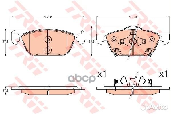GDB3600 Колодки тормозные honda civic 12- перед