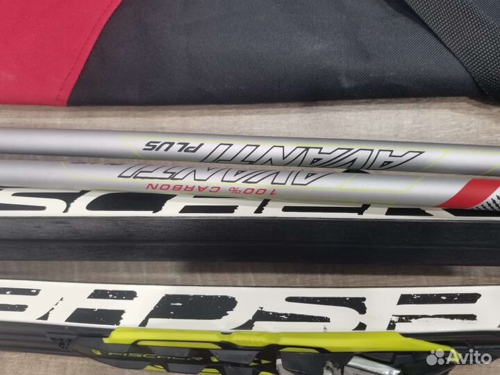 Лыжи беговые fisher коньковые полный комплект