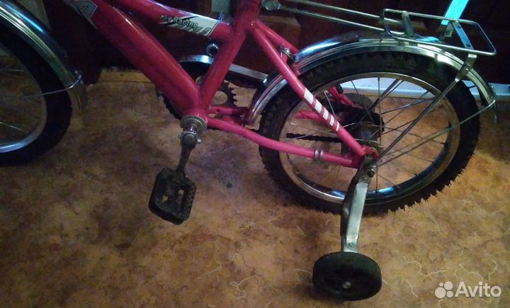 Велосипед детский zebra 4-х колесный с зеркалом