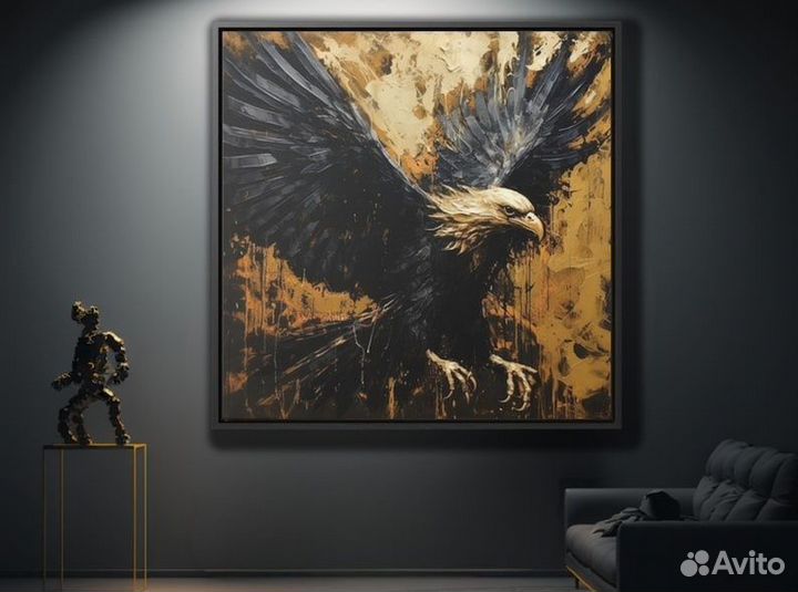 Картина маслом орел