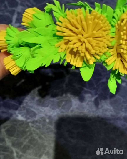 Ободок из одуванчиков ручной работы