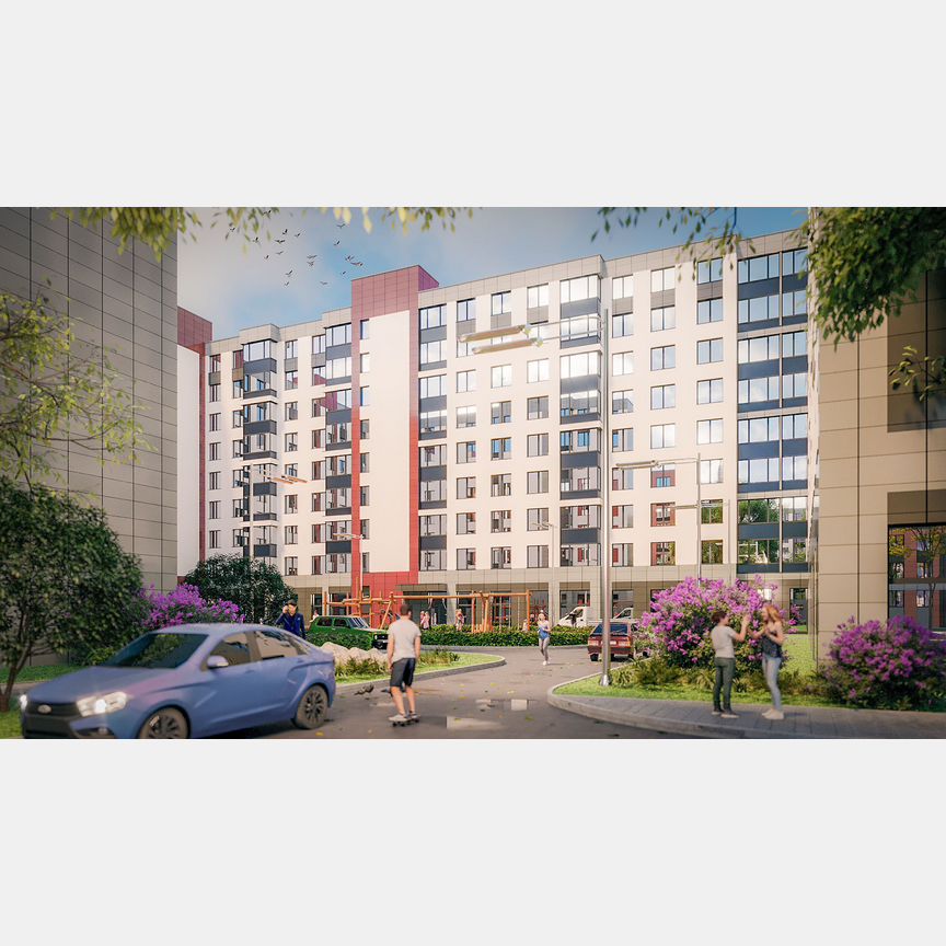 2-к. квартира, 57,4 м², 5/9 эт.