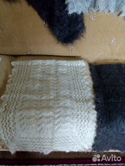 Женские пуховые платки и шарфы новые