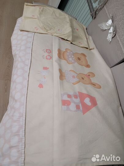 Комплект постельного белья с бортами на кроватку