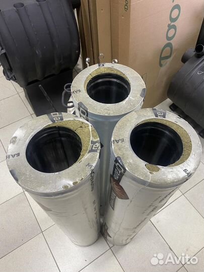 Сэндвич труба для дымохода 120/200-1м-нерж,1мм-оци