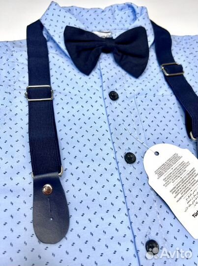 Костюм 80-116 с бабочкой и подтяжками