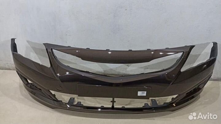 Бампер белый передний Hyundai Solaris 2011-2017