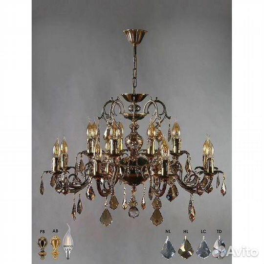 Люстра подвесная кованая, классика, арт-деко