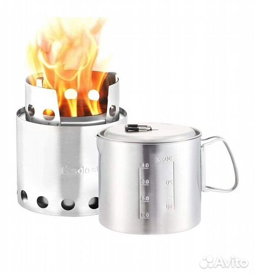Щепочница Solo Stove Lite + кастрюля