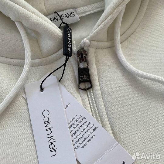 Calvin klein толстовка на молнии с начесом